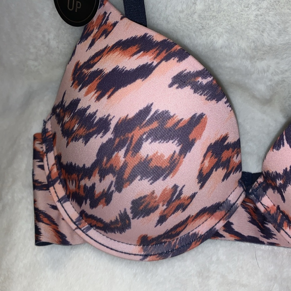 🦜 YMI Pink Animal Print Push-Up Bra NWT 34B - Picture 5 of 9